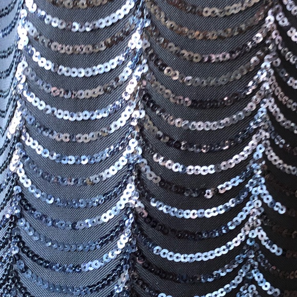 Chelsea & Violet Blue Sequin Scallop Hem Dress - Picture 6 of 8